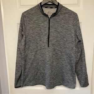 Nike Golf Men's Black and Gray 1/4 Zip-Up Sweater Dri - Fit